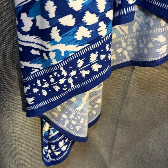 Chico's Skirt Elastic Waist Paisley Print Blue Knit Size Chico’s 2=Large Bandana - Picture 5 of 5